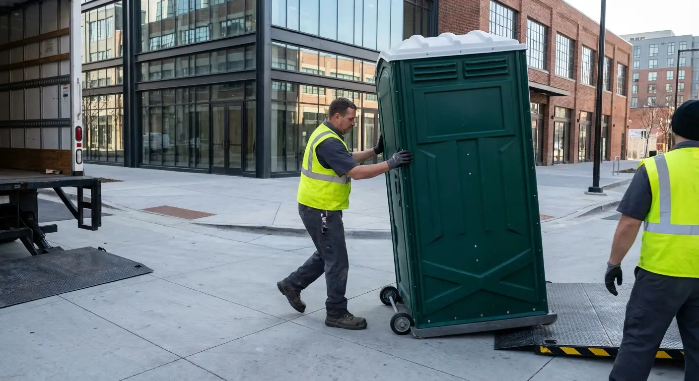 Portable restroom services in Greensboro Arts District