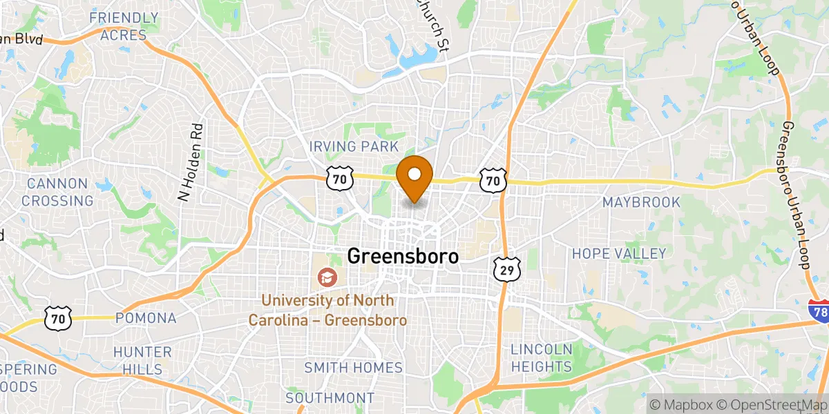 neighborhood map in Greensboro, NC