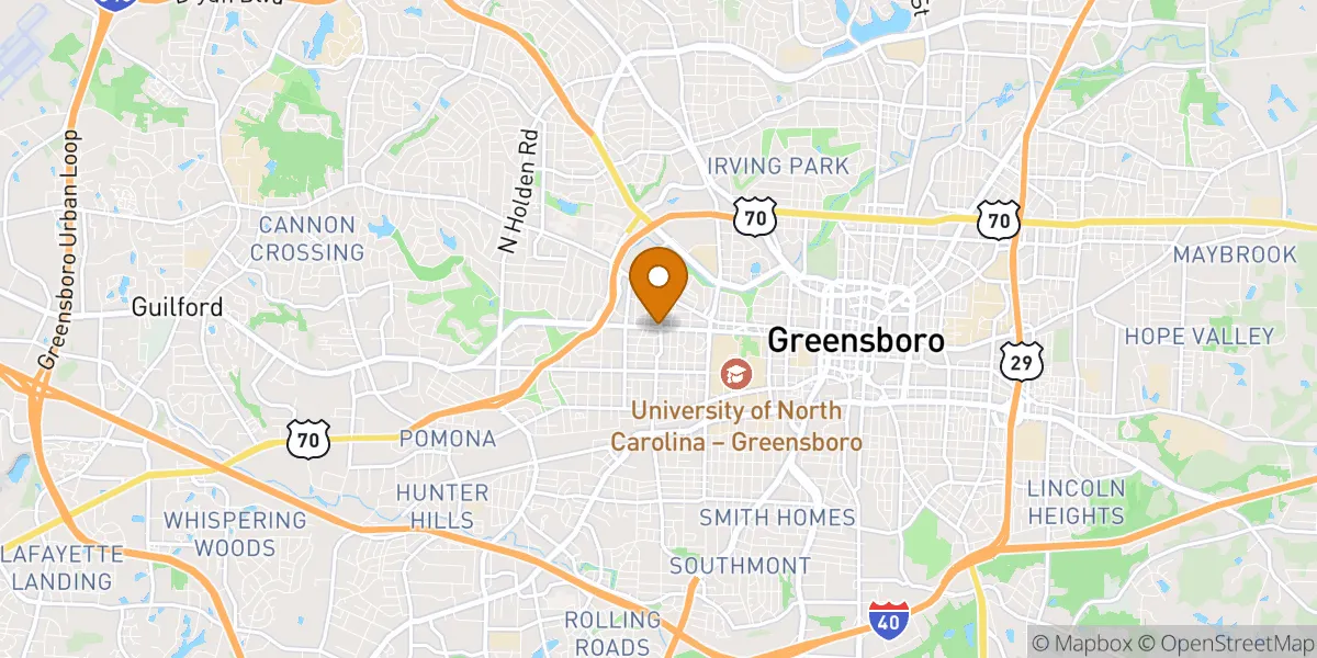 neighborhood map in Greensboro, NC