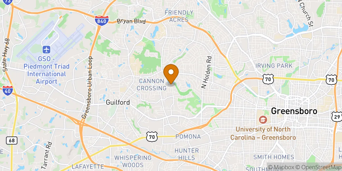 neighborhood map in Greensboro, NC