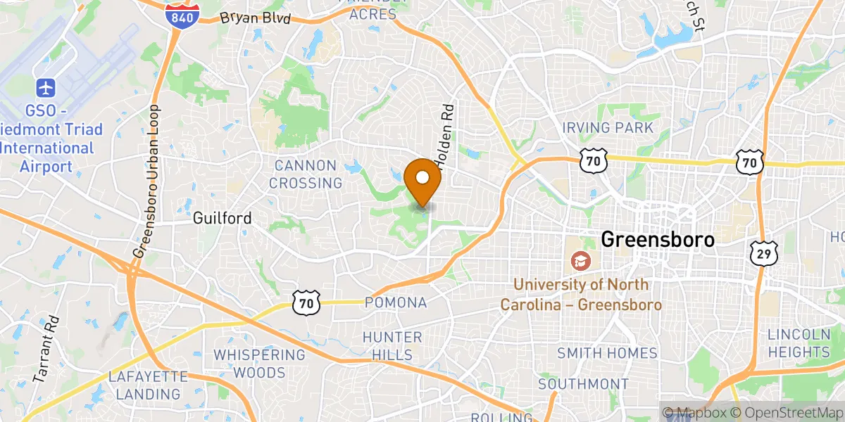 neighborhood map in Greensboro, NC