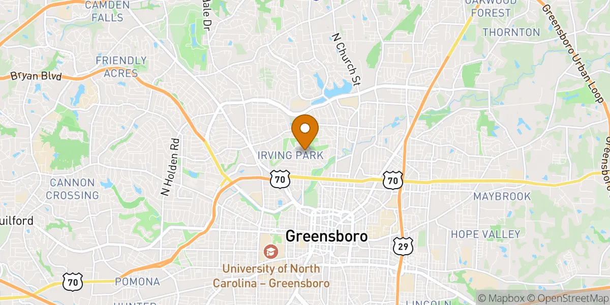 neighborhood map in Greensboro, NC