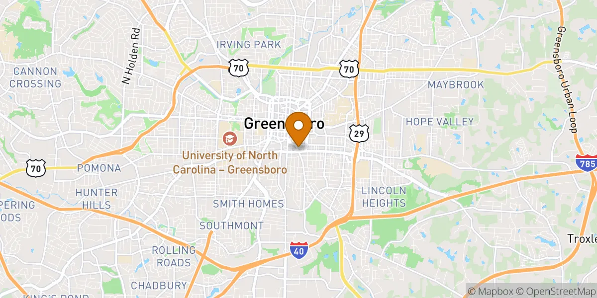 neighborhood map in Greensboro, NC